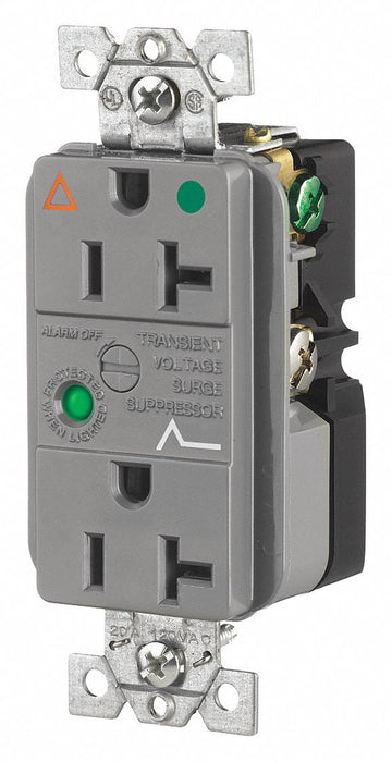 Receptacle Gray 20A 3 Wires 2 Poles