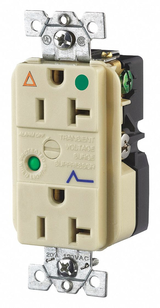 Receptacle Ivory 20A 3 Wires 2 Poles