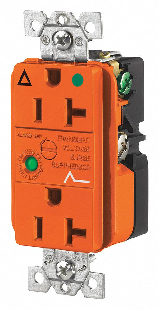 Receptacle Orange 20A 3 Wires 2 Poles