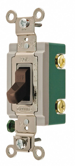 Wall Switch 30A Brown 2-Pole Type Toggle
