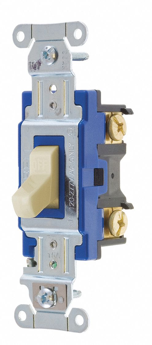 Wall Switch 15A Ivory 1-Pole Type Toggle