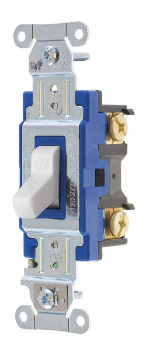 Wall Switch 15A White 1-Pole Type Toggle