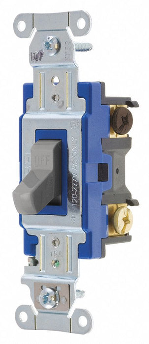 Wall Switch 15A Gray 3-Way Type Toggle