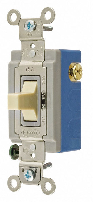 Wall Switch Ivory 1-Pole Type 1/2 to 2HP