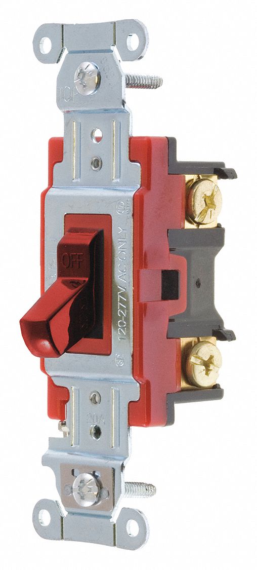 Wall Switch 20A Red 1-Pole Type Toggle