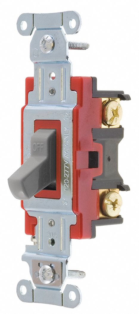 Wall Switch 20A Gray 2-Pole Type Toggle