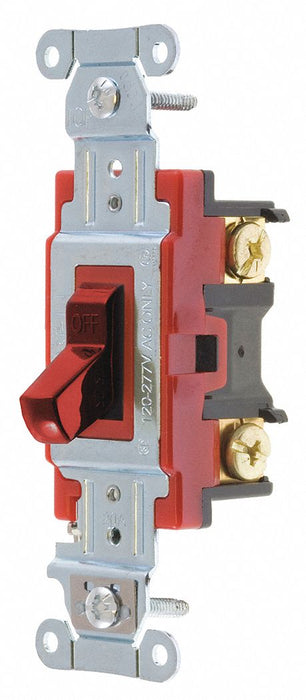 Wall Switch 20A Red 2-Pole Type Toggle