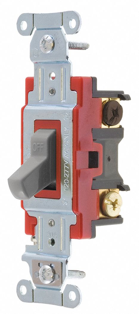Wall Switch 20A Gray 3-Way Type Toggle