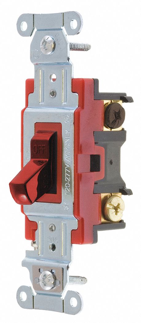 Wall Switch 20A Red 3-Way Type Toggle