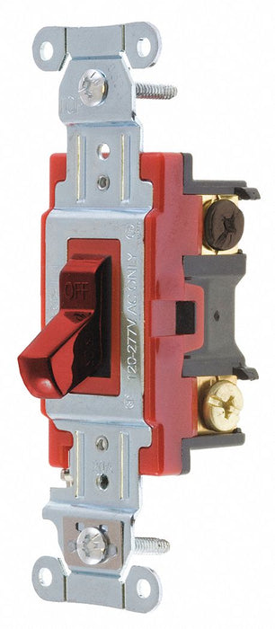Wall Switch 20A Red 4-Way Type Toggle