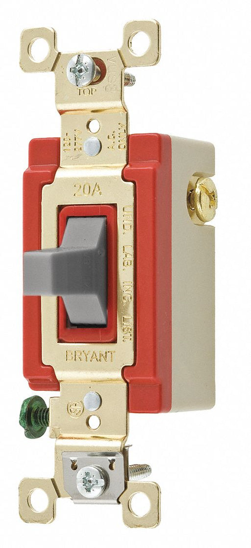 Wall Switch 20A Gray 1-Pole Type Toggle