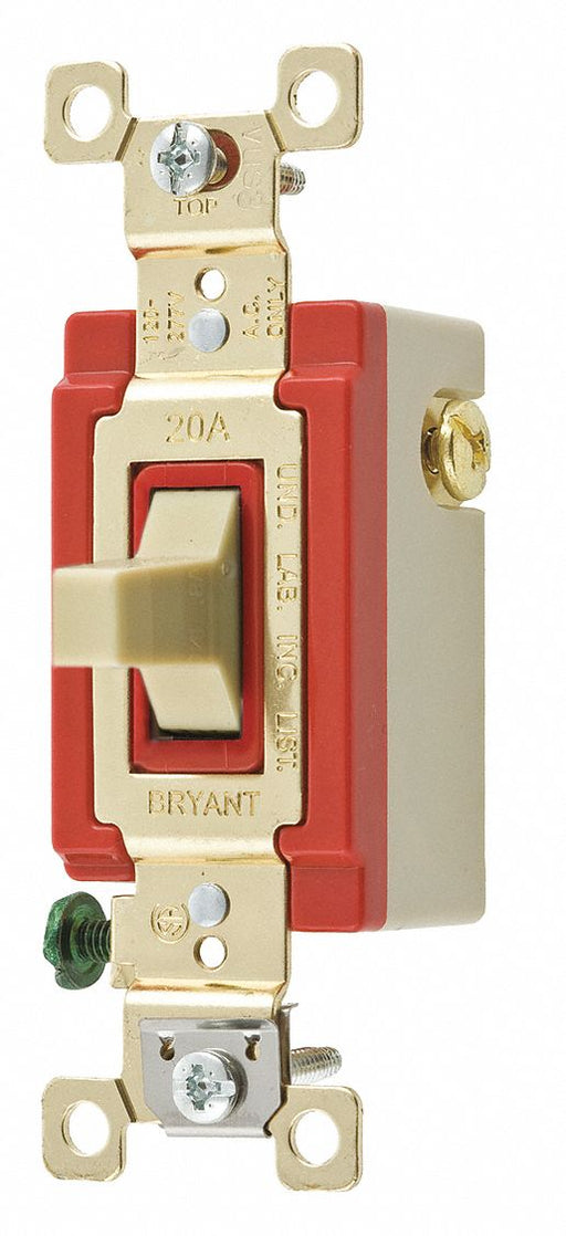Wall Switch 20A Ivory 1-Pole Type Toggle