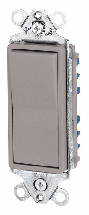 Wall Switch 15A Gray 1-Pole Type Rocker