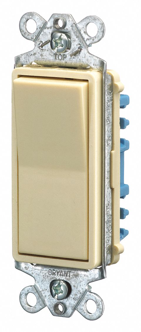 Wall Switch 15A Ivory 1-Pole Type Rocker
