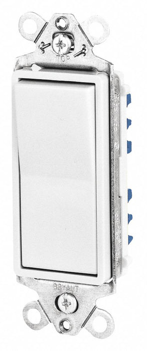 Wall Switch 15A White 1-Pole Type Rocker