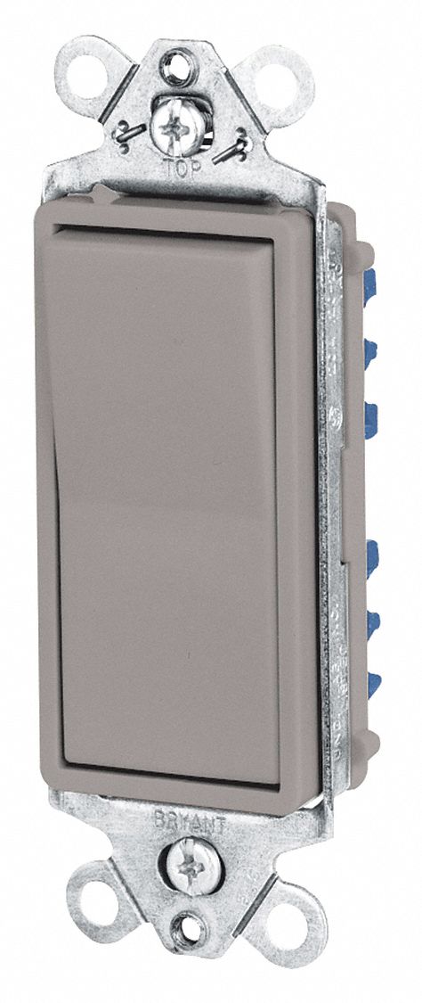 Wall Switch 15A Gray 3-Way Type Rocker