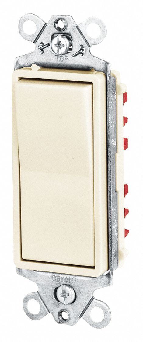Wall Switch 20A Ivory 1-Pole Type Rocker