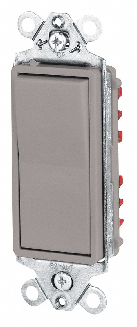 Wall Switch 20A Gray 3-Way Type Rocker