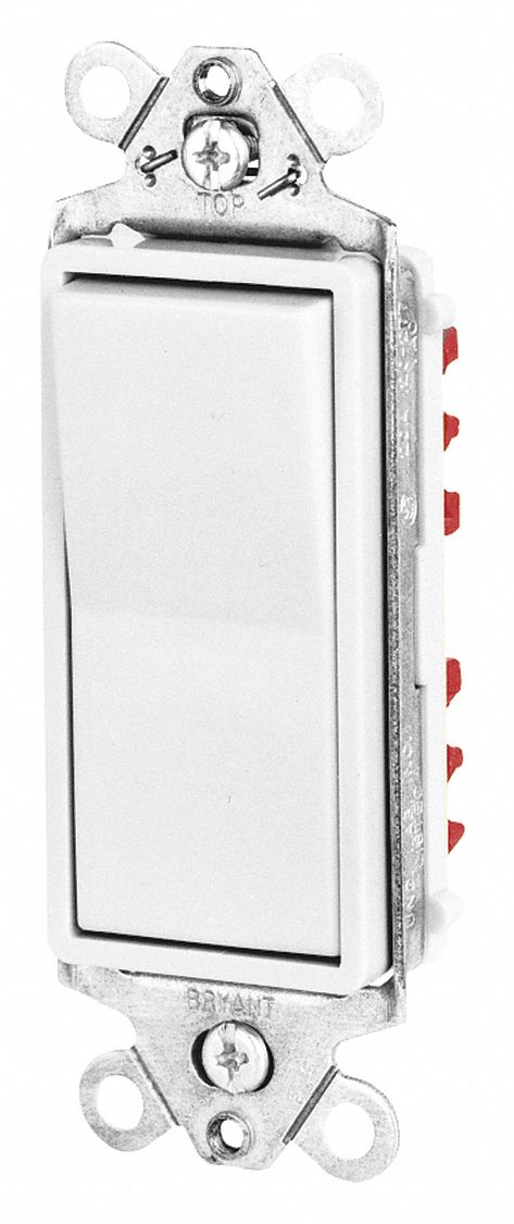 Wall Switch 20A White 3-Way Type Rocker