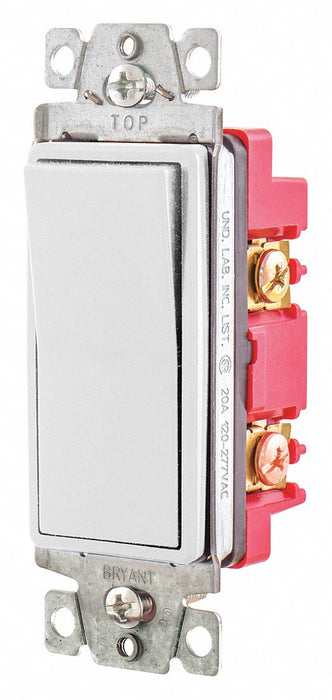 Wall Switch 20A White 4-Way Type Rocker