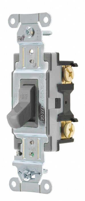 Wall Switch 15A Gray Toggle 120/277VAC