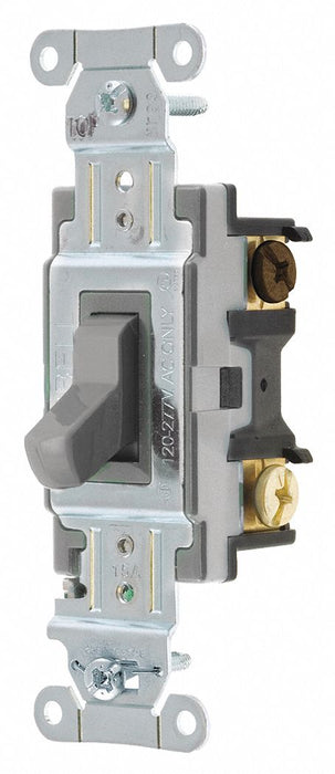 Wall Switch 15A Gray Toggle 1 to 2 HP