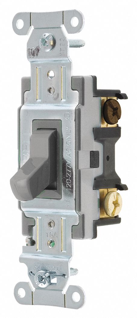 Wall Switch 15A Gray Toggle 1 to 2 HP