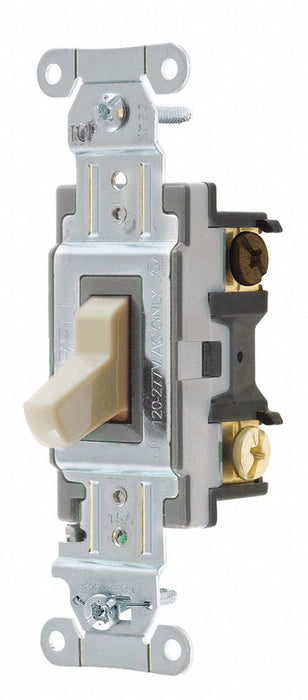 Wall Switch 15A Ivory Toggle 1 to 2 HP