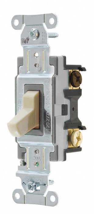 Wall Switch 20A Ivory Toggle 1 to 2 HP