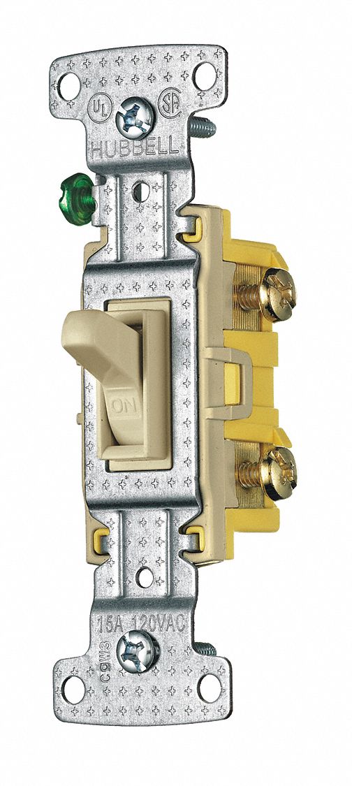 Wall Switch 15A Ivory 1-Pole Type 1/2 HP