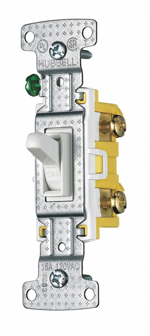Wall Switch 15A White 1-Pole Type 1/2 HP