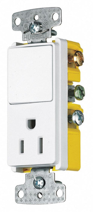 Combo Device White 1P Switch and Recpt