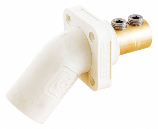 Angled Recp Wht Male Dbl Set Screw 400 A