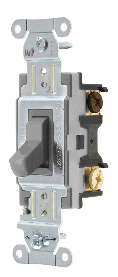 Wall Switch Gray 15 A Back Side 3-Way