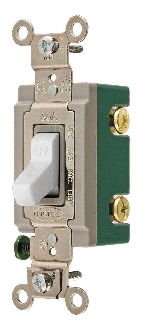 Wall Switch Off Wht 30A Bk Side DblPole