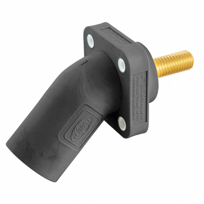 Angled Recp Blk Male Threaded Stud 400 A