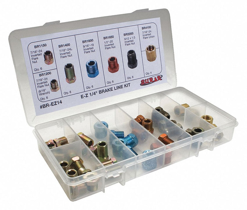 Brake Line Fitting Assortment 1/4 Tube