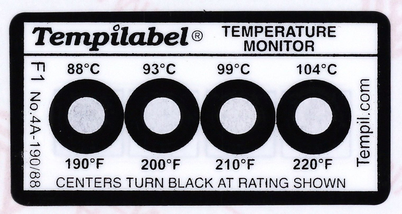 Non-Reversible Temp Indicator Strip PK10
