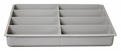 DrwInsrt Gry 8Cmptmnt PlyPrp Fit91/4 Box