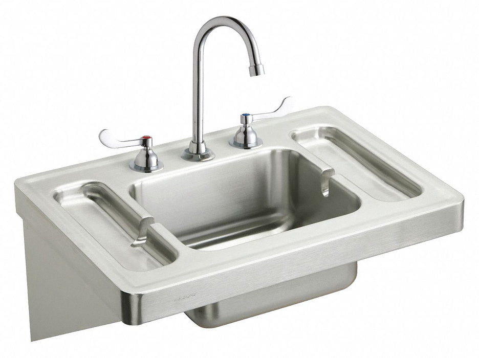 Bathroom Sink 28 x20 x24.375 Silver