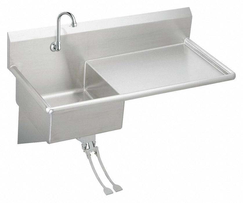 Utility Sink Kit 49.5 x24 x10 Silver