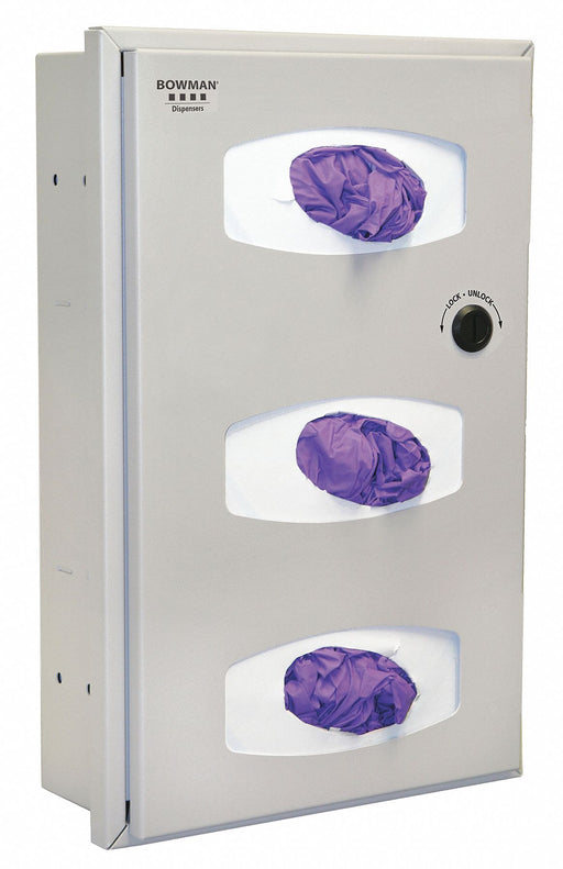 GloveDispenser Beige SemiRecessedWallMnt