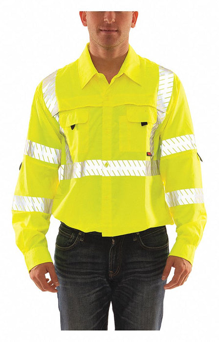 Work Shirt Size L Hi-Vis Green/Yellow