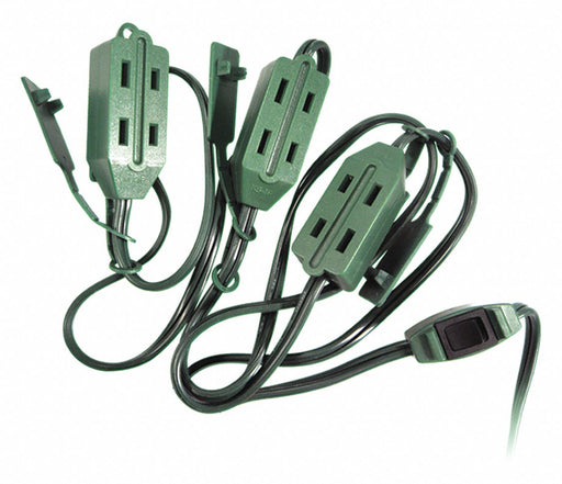 ExtensionCord 9ft Green 18AWG Flat