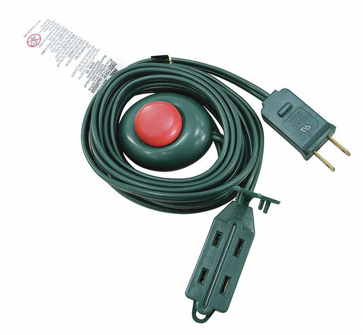 Ft Switch Ext Crd 12ft 18Ga 5A SPT-2 Grn