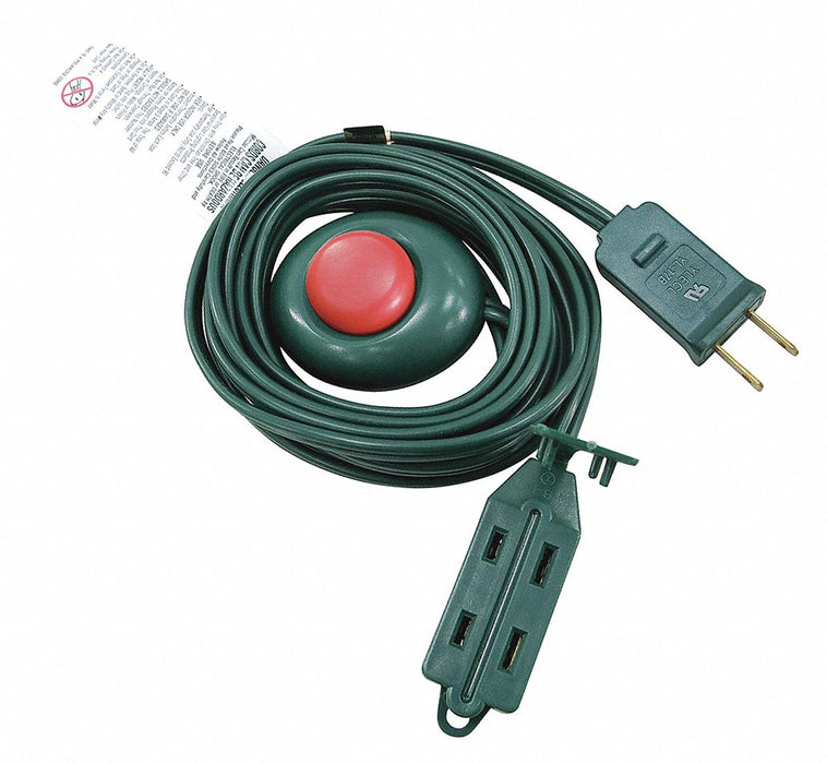 Ft Switch Ext Crd 12ft 18Ga 5A SPT-2 Grn