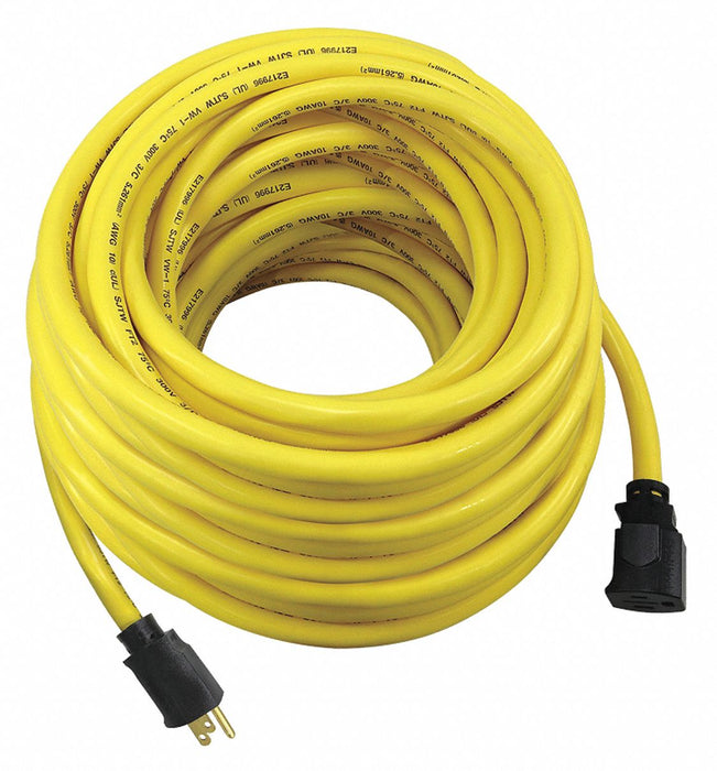 Lock Ext Cord 100ft 10Ga 15A SJTW Yel