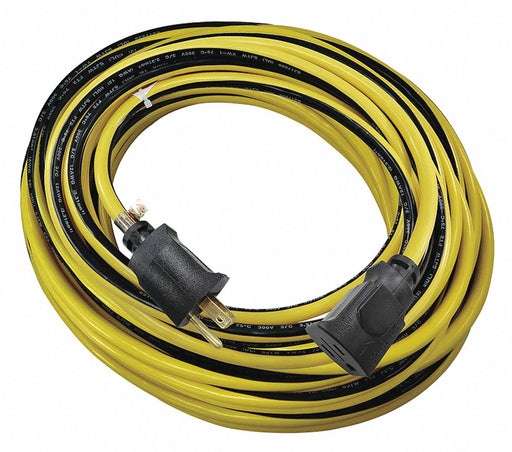 Lock Ext Cord 50ft 12Ga 15A SJTW Yel/Blk
