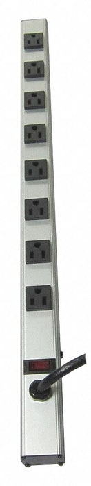 Outlet Strip 8 Outlet 15A 24 L Gry