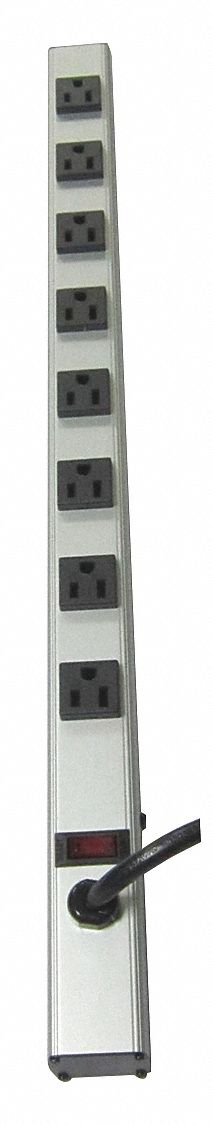 Outlet Strip 8 Outlet 15A 24 L Gry